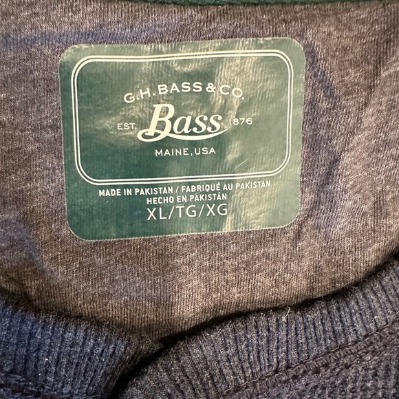 G.H. Bass & Co. Blue Heather Long Sleeve Henley Shirt, X-large - Picture 3 of 5